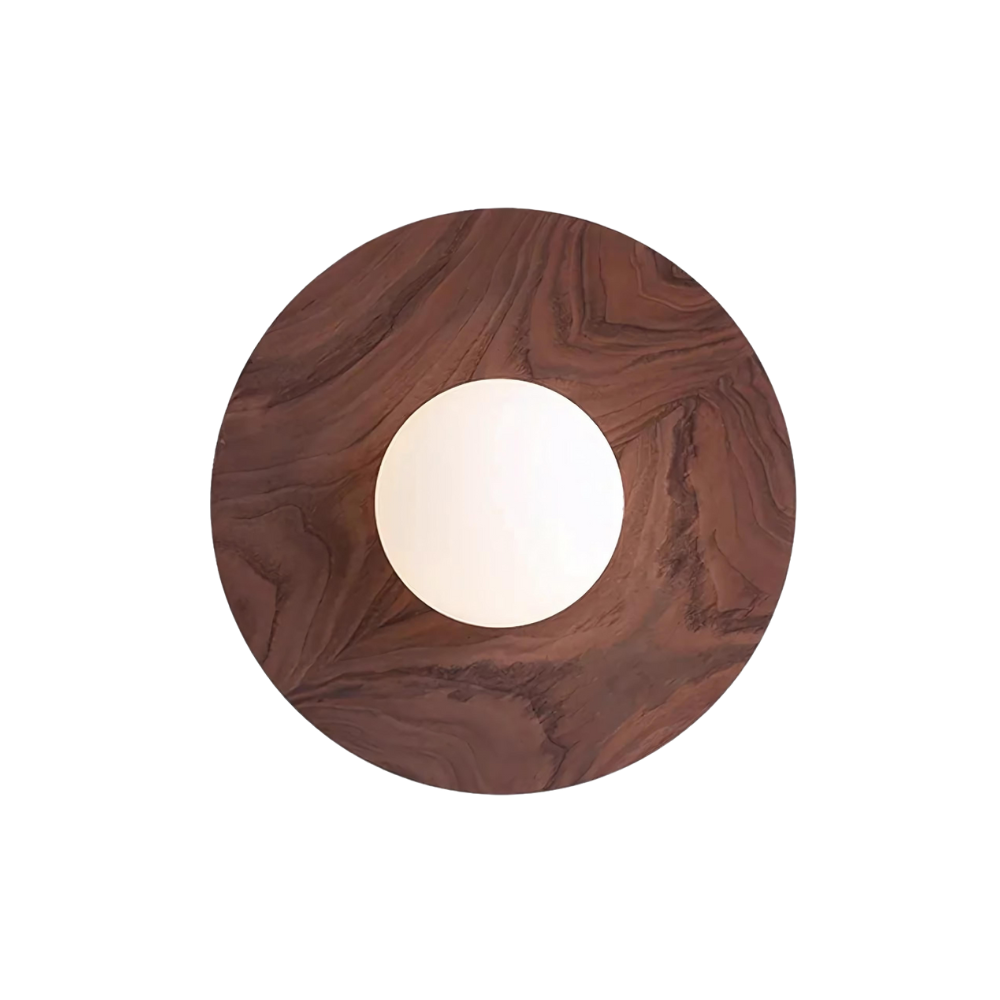 LumaVale Holz- und Glas-LED-Wandleuchte minimalistisches warmes Licht