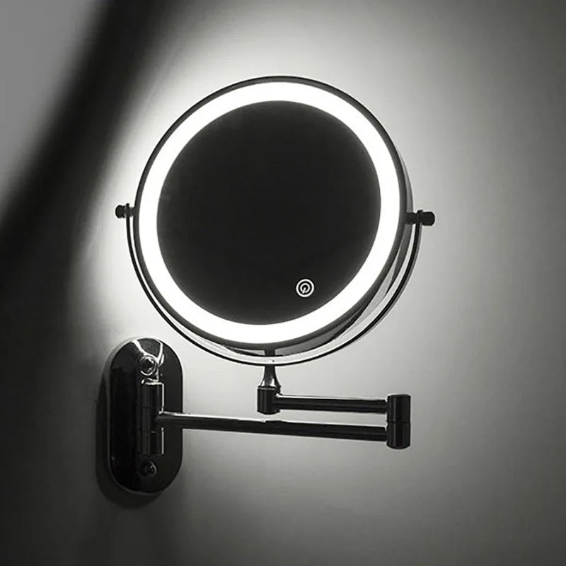 LED-Vergrößerungsspiegel, 8-Inch — Wandmontage, Touch-Steuerung, per USB wiederaufladbar