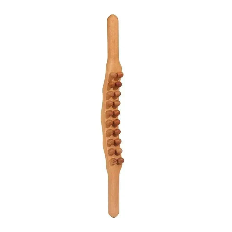 Bâton de massage Gua Sha Aurora Wellness – longueur de 60 cm, outil traditionnel de modelage