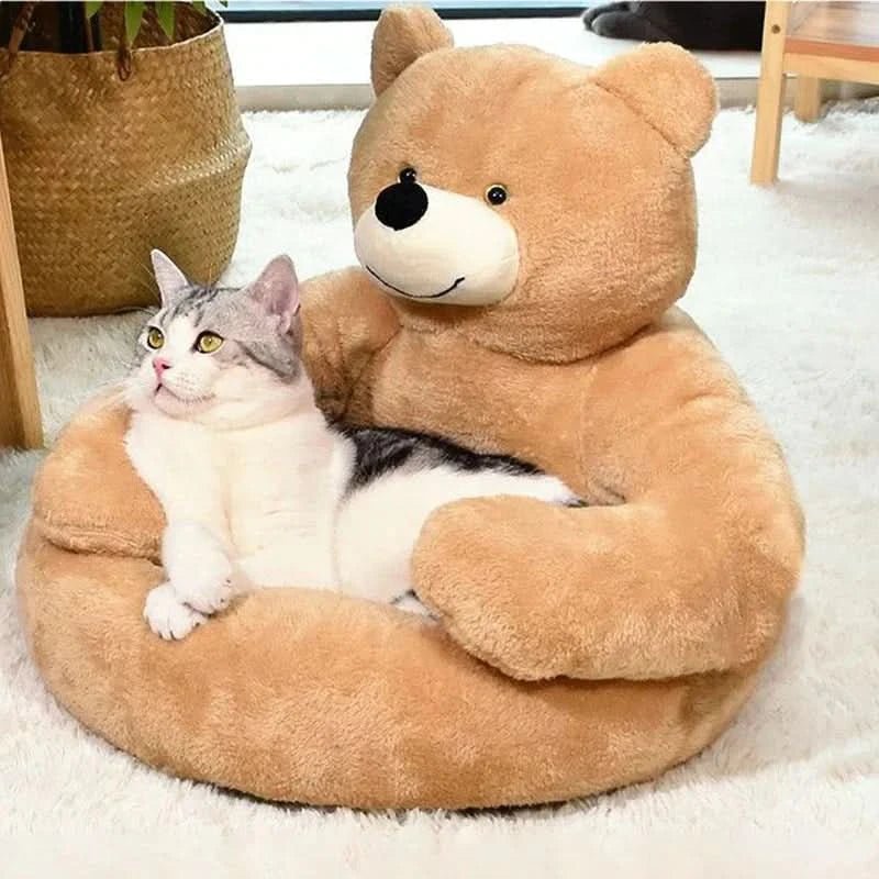 CozyNest Cat Bed — Raised Edge Design, Removable Washable Cover