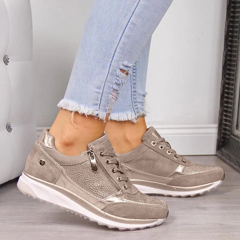 Women's Cushioned Orthopedic Sneakers – Shock-Absorbing Breathable Mesh