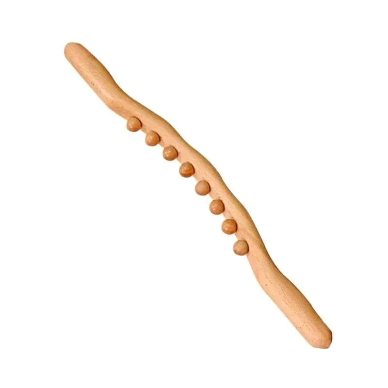 Bâton de massage Gua Sha Aurora Wellness – longueur de 60 cm, outil traditionnel de modelage