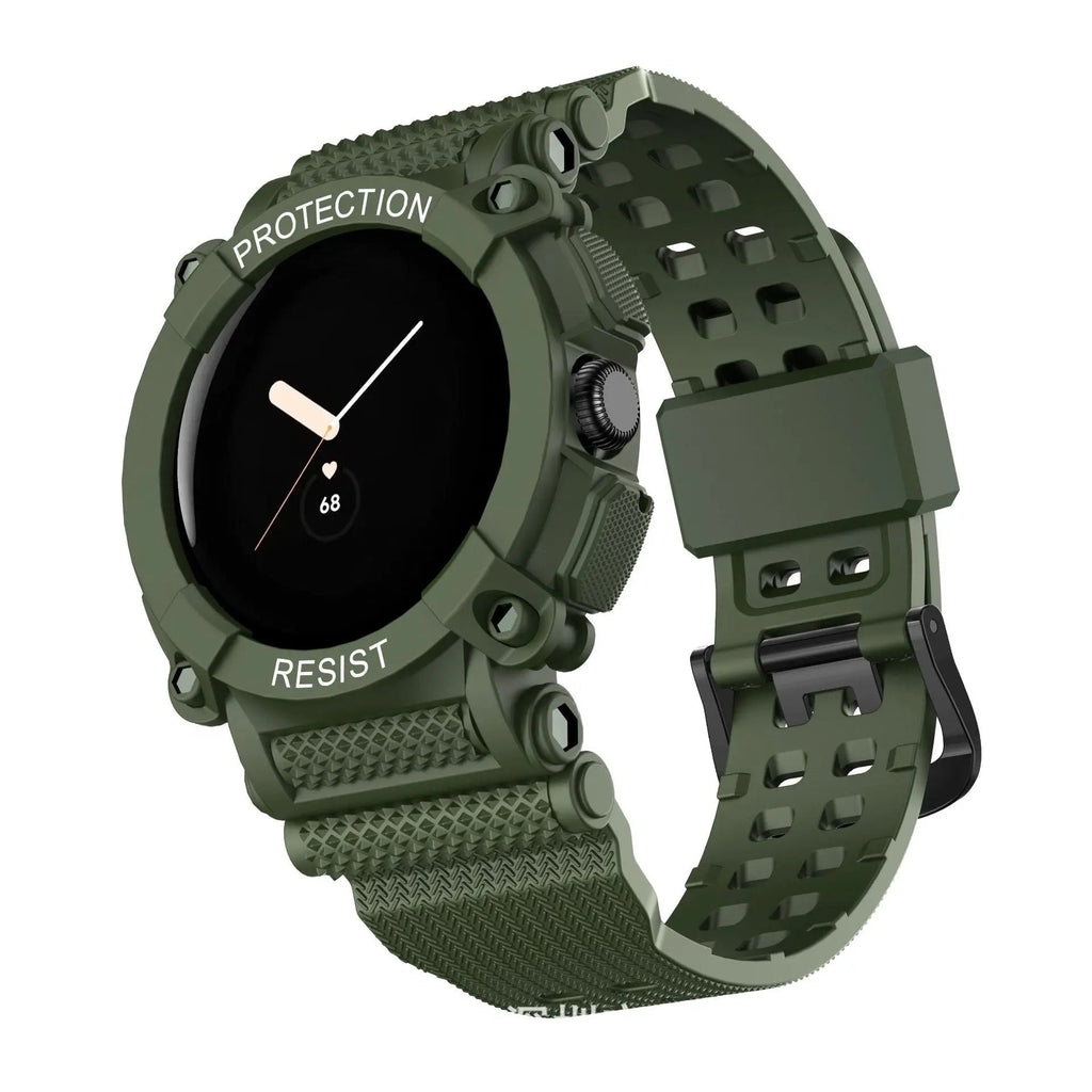 Armband und Bumper-Schutzhülle für die Pixel Watch im Set – Passender Schutz