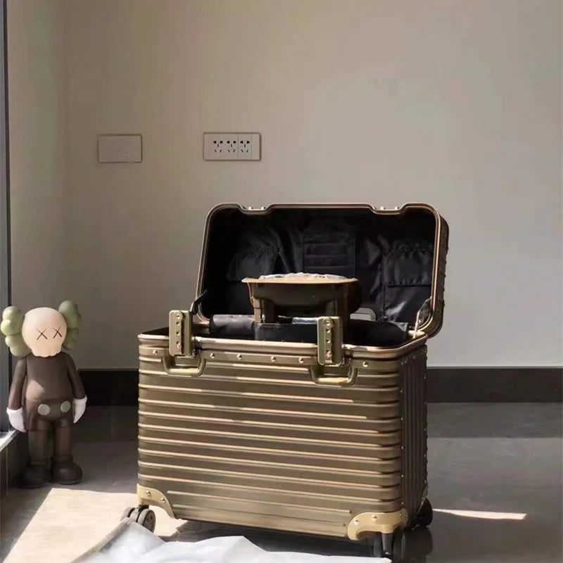 Set de bagaje cu roți pivotante din aluminiu-magneziu - încuietoare TSA, bagaj de cabină/de cală