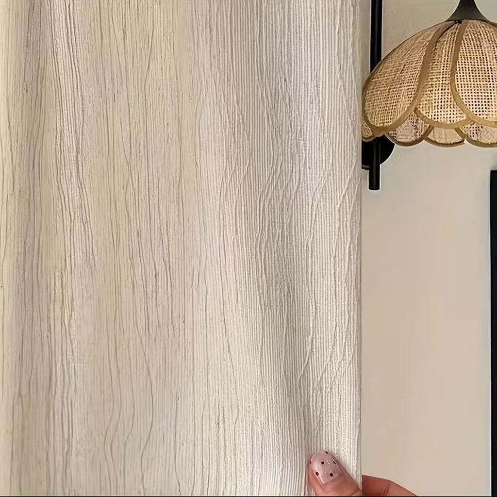 Textured Sheer Window Curtains Soft Light Filtering Grommet Drapes - Euroselle