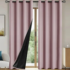 Modern 100% Blackout Curtains with Coated Lining for Bedroom & Living Room - Euroselle