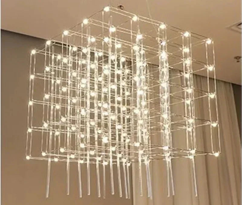 Starlight Rubik's Cube LED Pendant Light – Modern Luxury for Restaurants & Homes