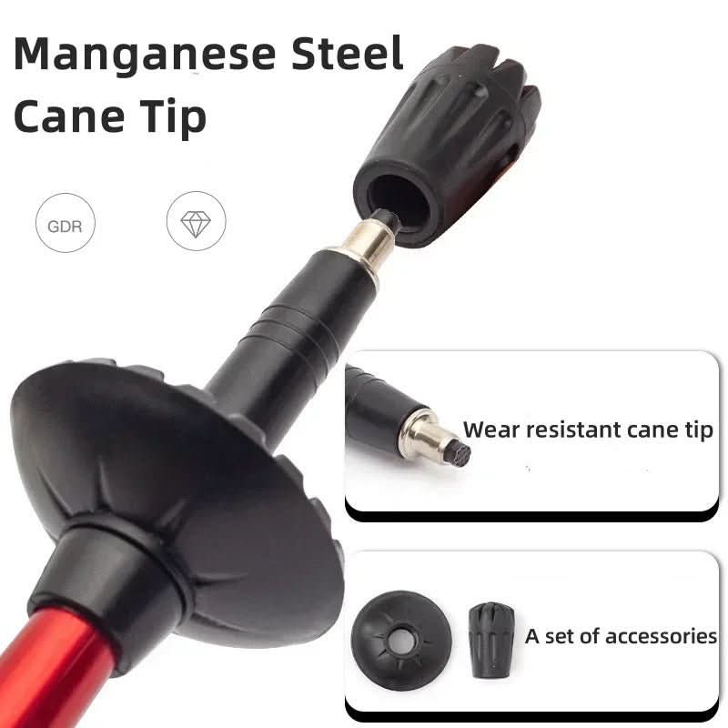 TrailGlide Folding Trekking Poles — Lightweight Profile, Adjustable Stability