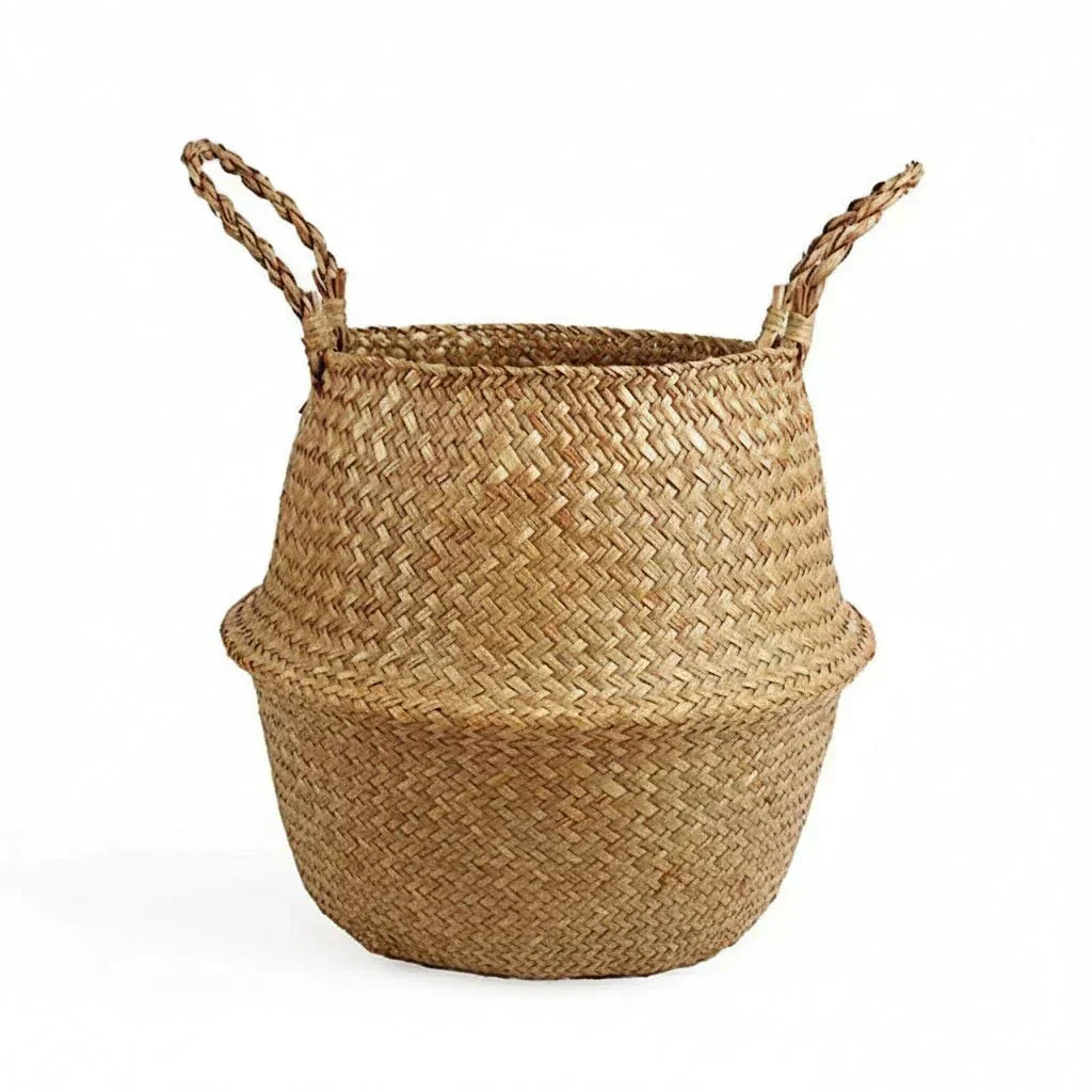 Cesta de almacenamiento de bambú Evergreen — Diseño plegable hecho a mano