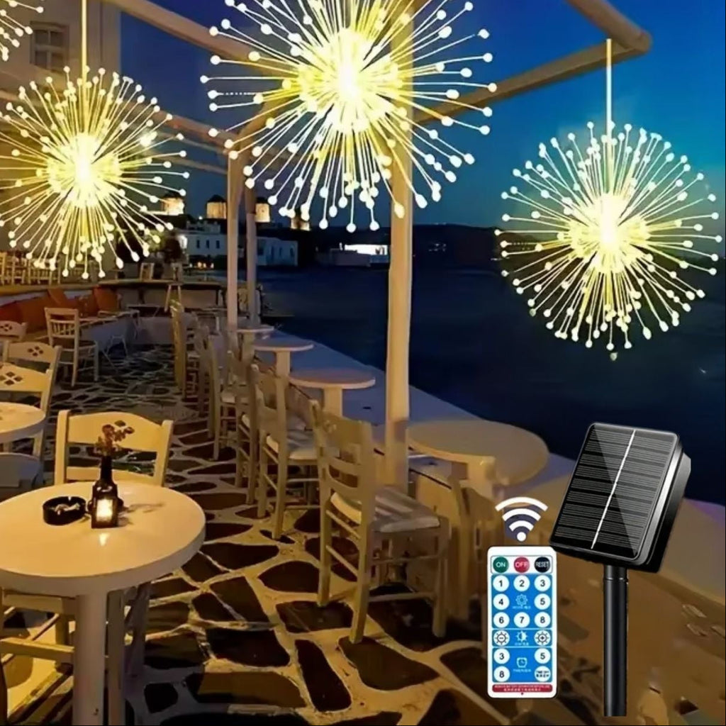 8-Mode Solar Garden Lights, Waterproof Outdoor Decor - Euroselle