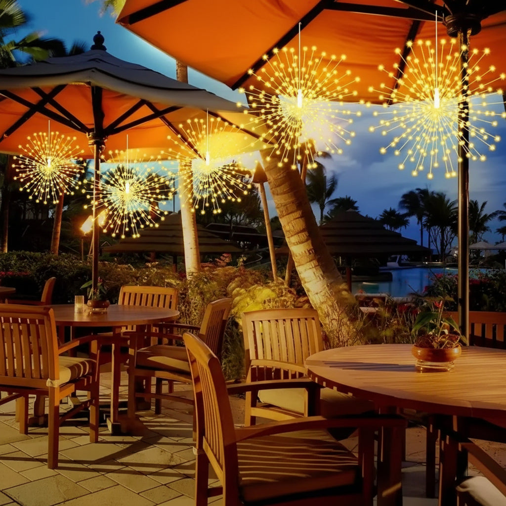 8-Mode Solar Garden Lights, Waterproof Outdoor Decor - Euroselle