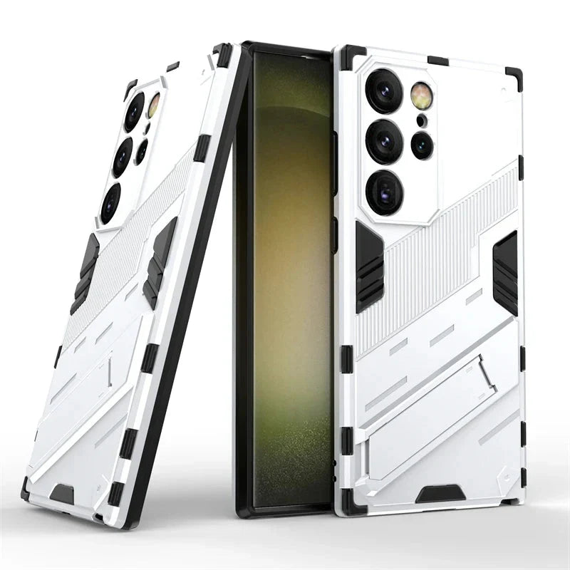 Wytrzymałe etui do Samsung Galaxy S21-S26 — podstawka, osłona aparatu