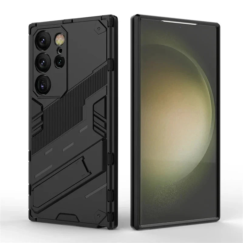 Wytrzymałe etui do Samsung Galaxy S21-S26 — podstawka, osłona aparatu
