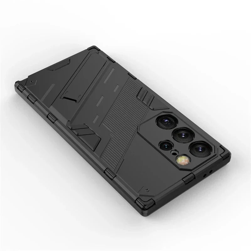 Wytrzymałe etui do Samsung Galaxy S21-S26 — podstawka, osłona aparatu