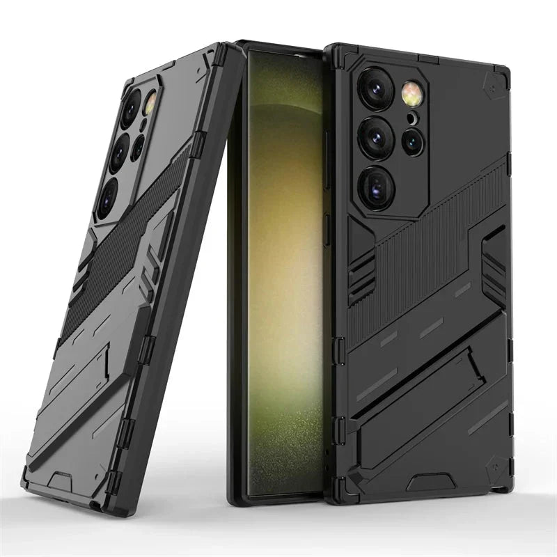 Wytrzymałe etui do Samsung Galaxy S21-S26 — podstawka, osłona aparatu