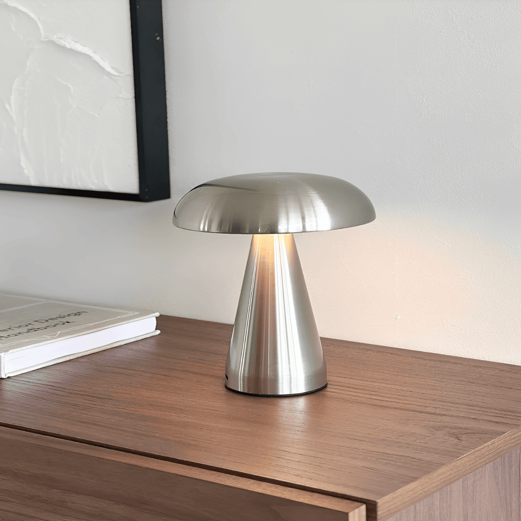 Table Lamp Retro Metal LED Rechargeable USB Powered Bedside Reading Light | Euroselle