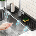 Flexible Silicone Sink Mat Cut-to-Fit with Fast Drain System - Euroselle