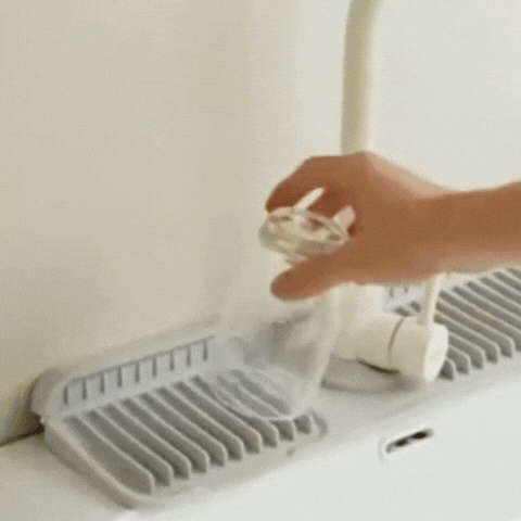 Flexible Silicone Sink Mat Cut-to-Fit with Fast Drain System - Euroselle
