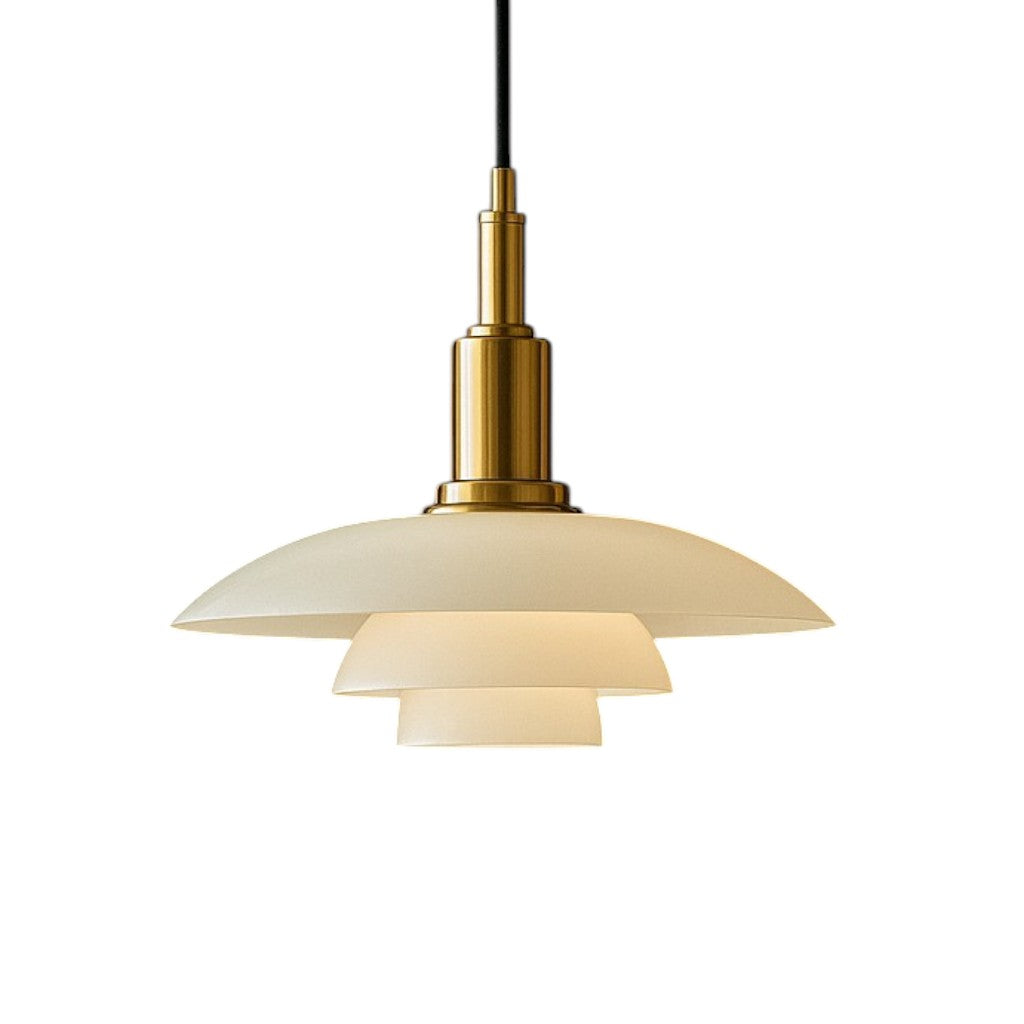 Nordell Pendant Lamp With Glass Accents And Metal Details, Scandinavian Table Light