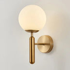 Wandleuchte Einzelkopf Glas E27 warmweiß Metall, elegante Wandbeleuchtung | Euroselle