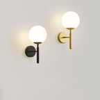 Wandleuchte Einzelkopf Glas E27 warmweiß Metall, elegante Wandbeleuchtung | Euroselle
