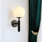 Wandleuchte Einzelkopf Glas E27 warmweiß Metall, elegante Wandbeleuchtung | Euroselle