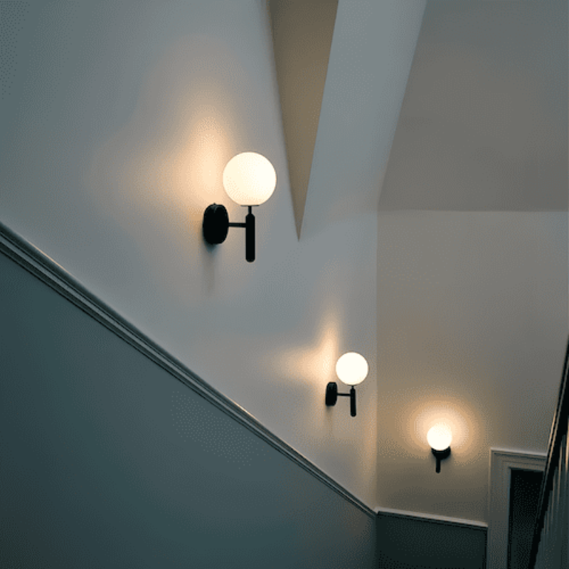 Wandleuchte Einzelkopf Glas E27 warmweiß Metall, elegante Wandbeleuchtung | Euroselle