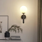 Wandleuchte Einzelkopf Glas E27 warmweiß Metall, elegante Wandbeleuchtung | Euroselle