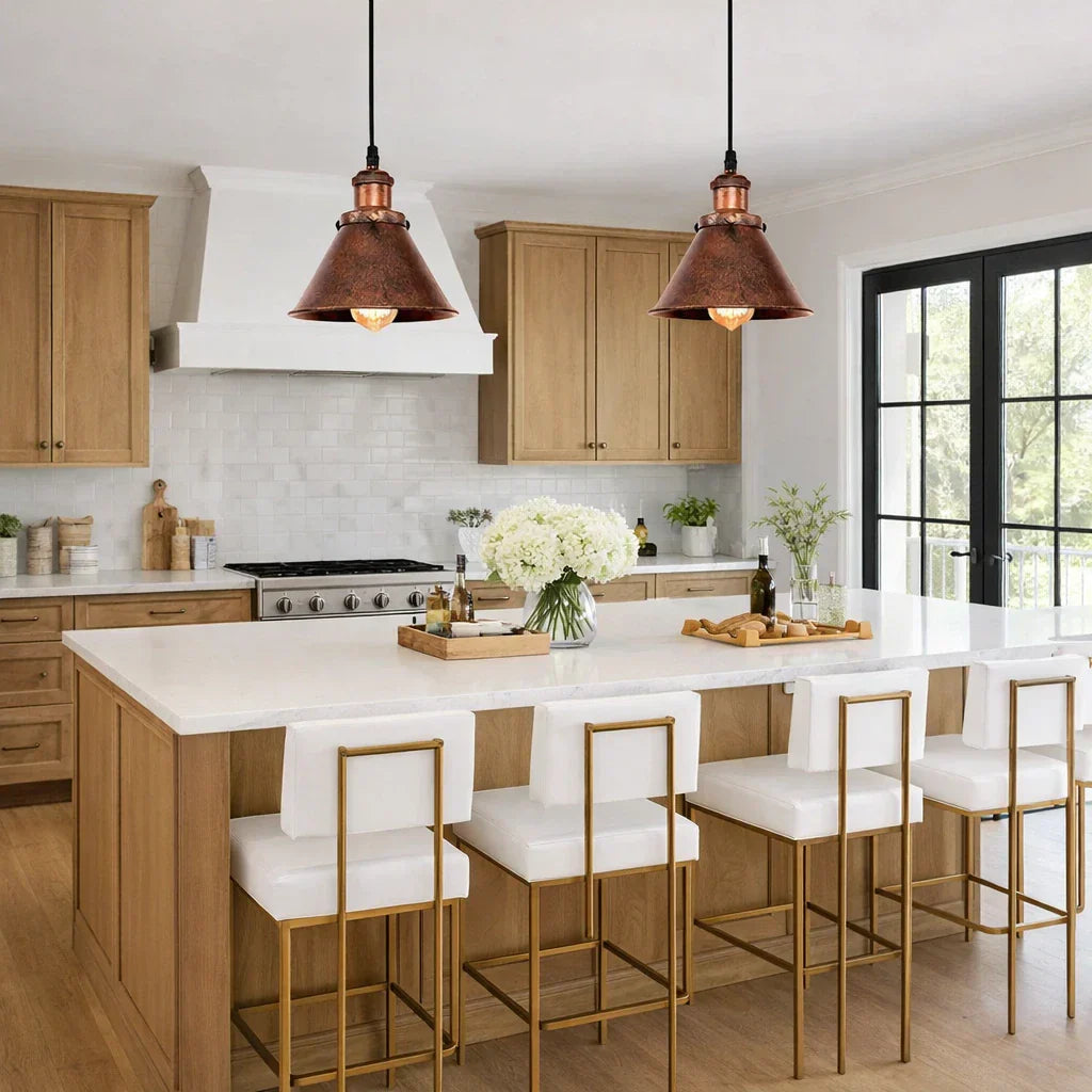 Copper Rustic Pendant Light For Farmhouse Style With Vintage Charm