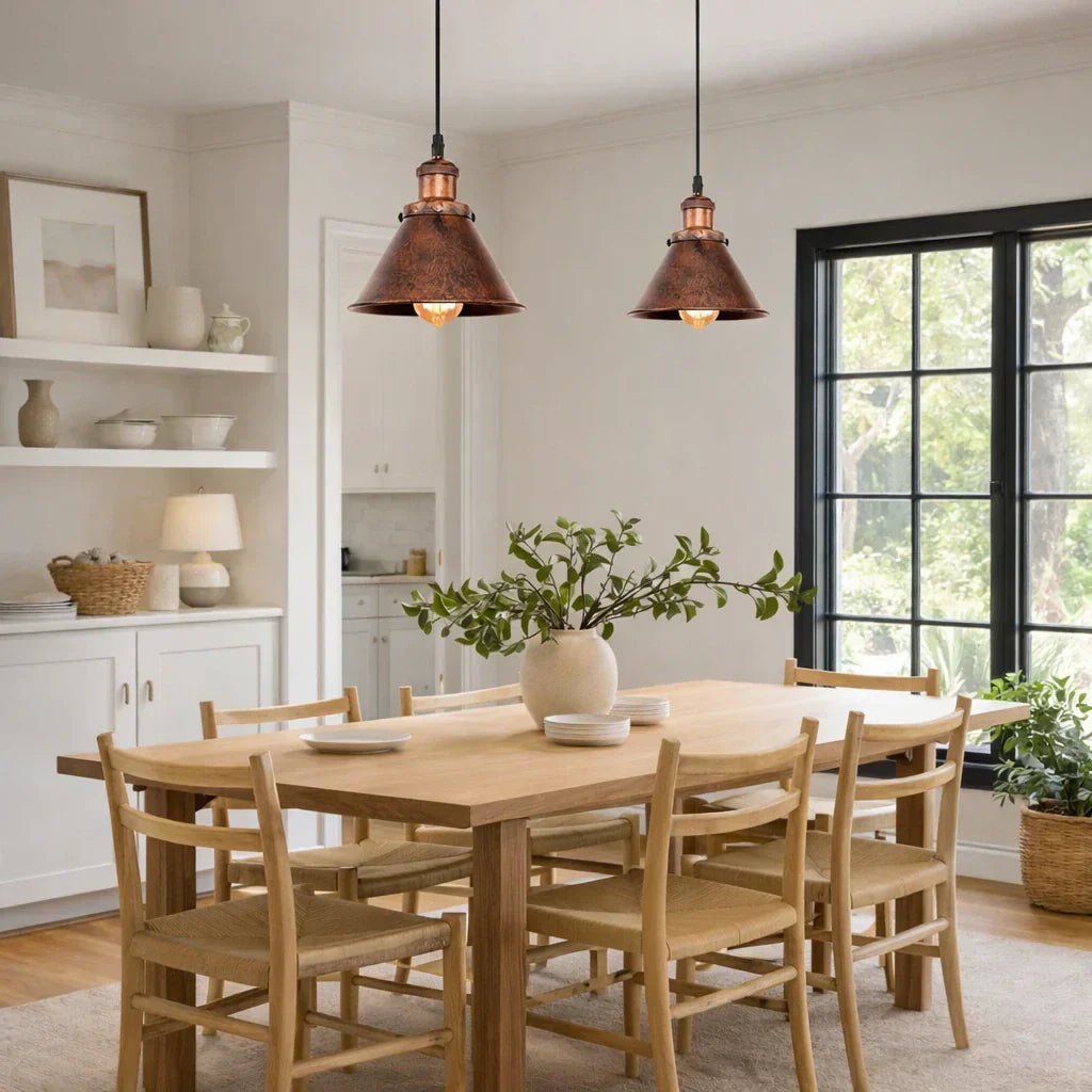 Copper Rustic Pendant Light For Farmhouse Style With Vintage Charm