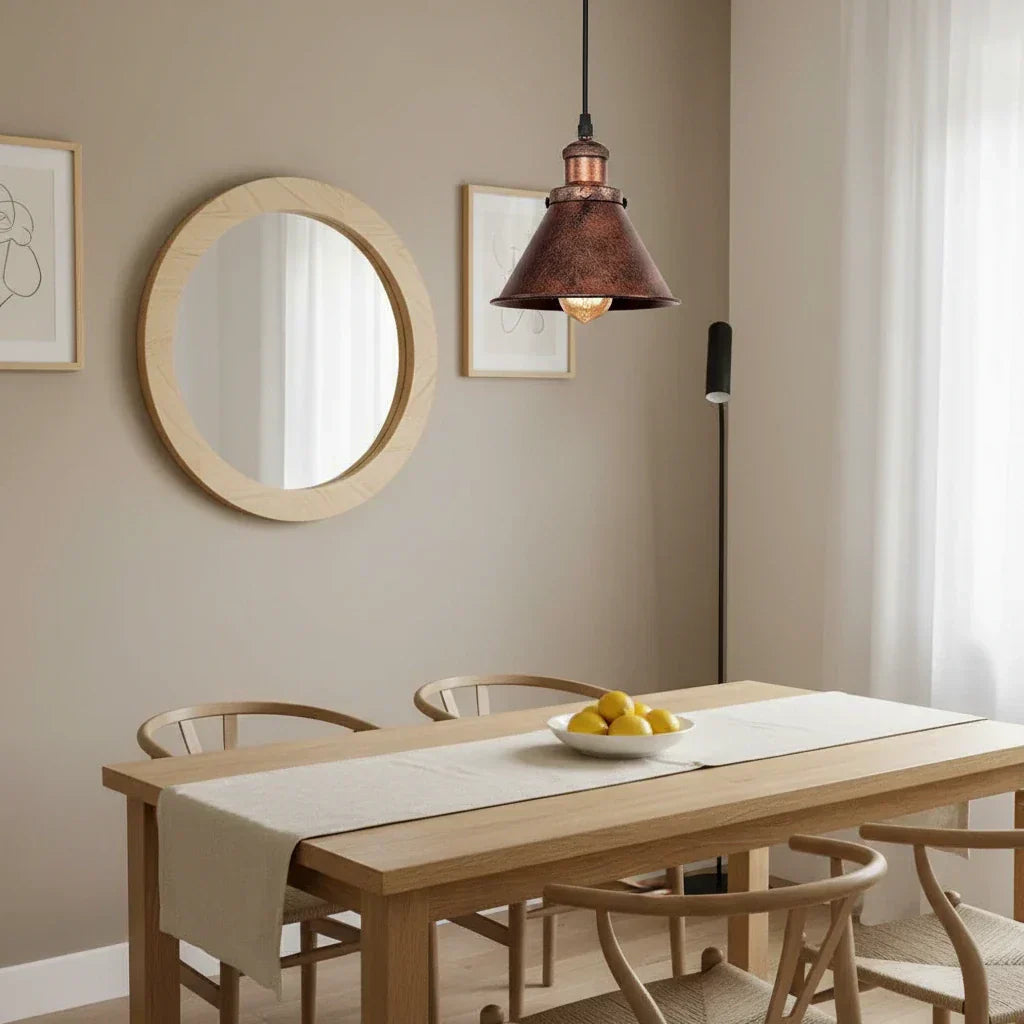 Copper Rustic Pendant Light For Farmhouse Style With Vintage Charm