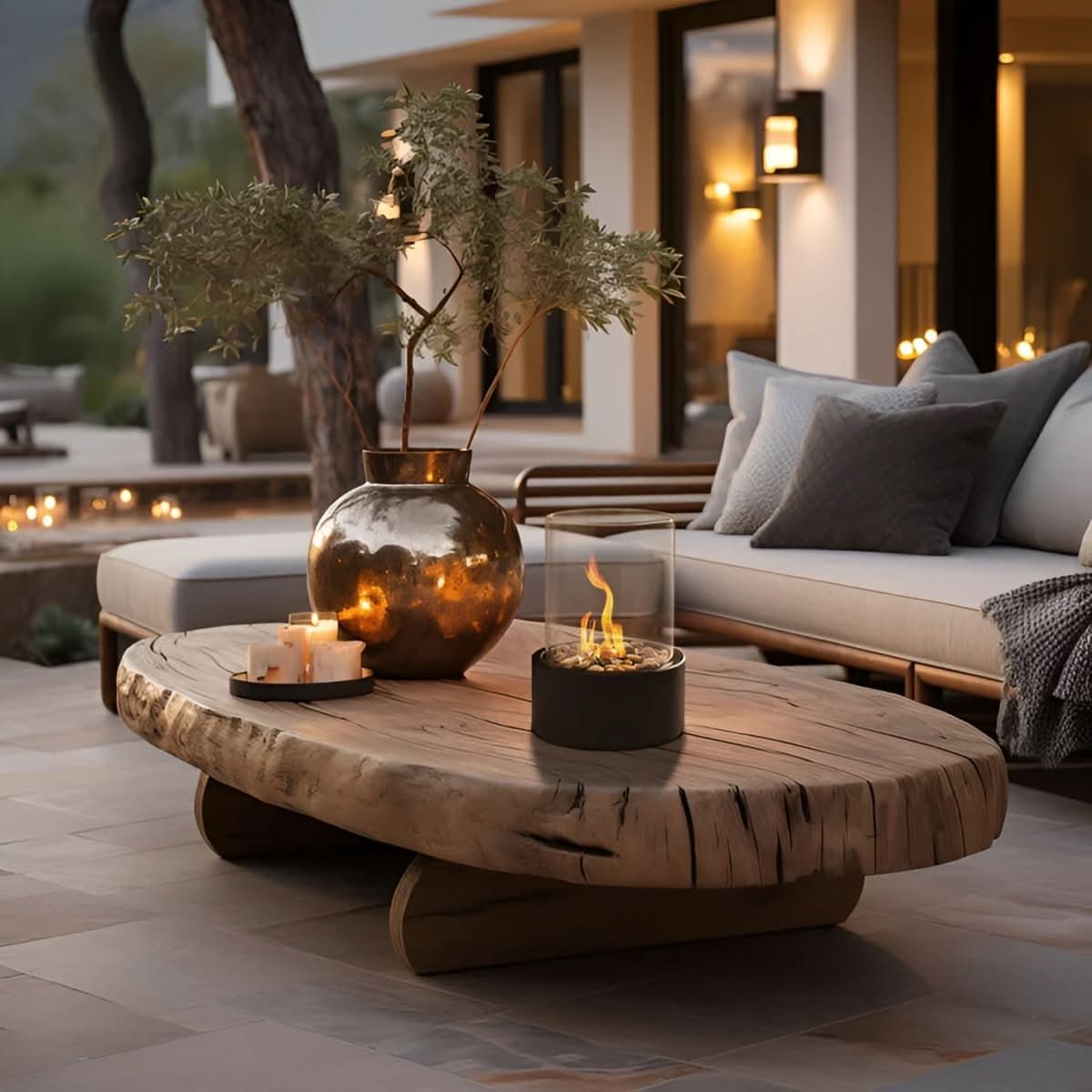 Portable table fireplace designed for clean-burning, smoke-free ambient flame lighting for indoor and outdoor use - Euroselle