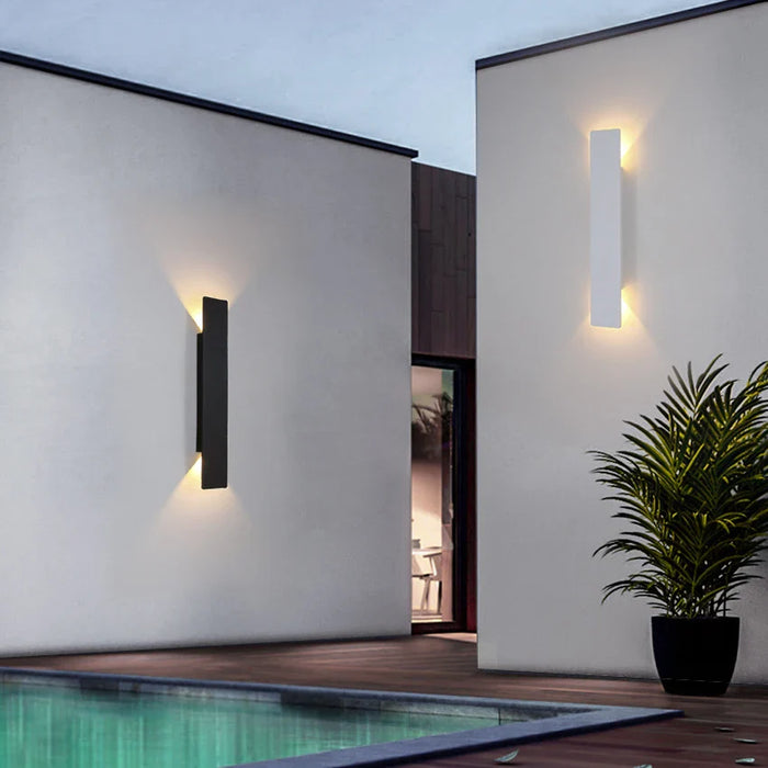 Kirrea Schlanke Außen-LED-Wandleuchte | Moderne Up- und Down-Wandlampe