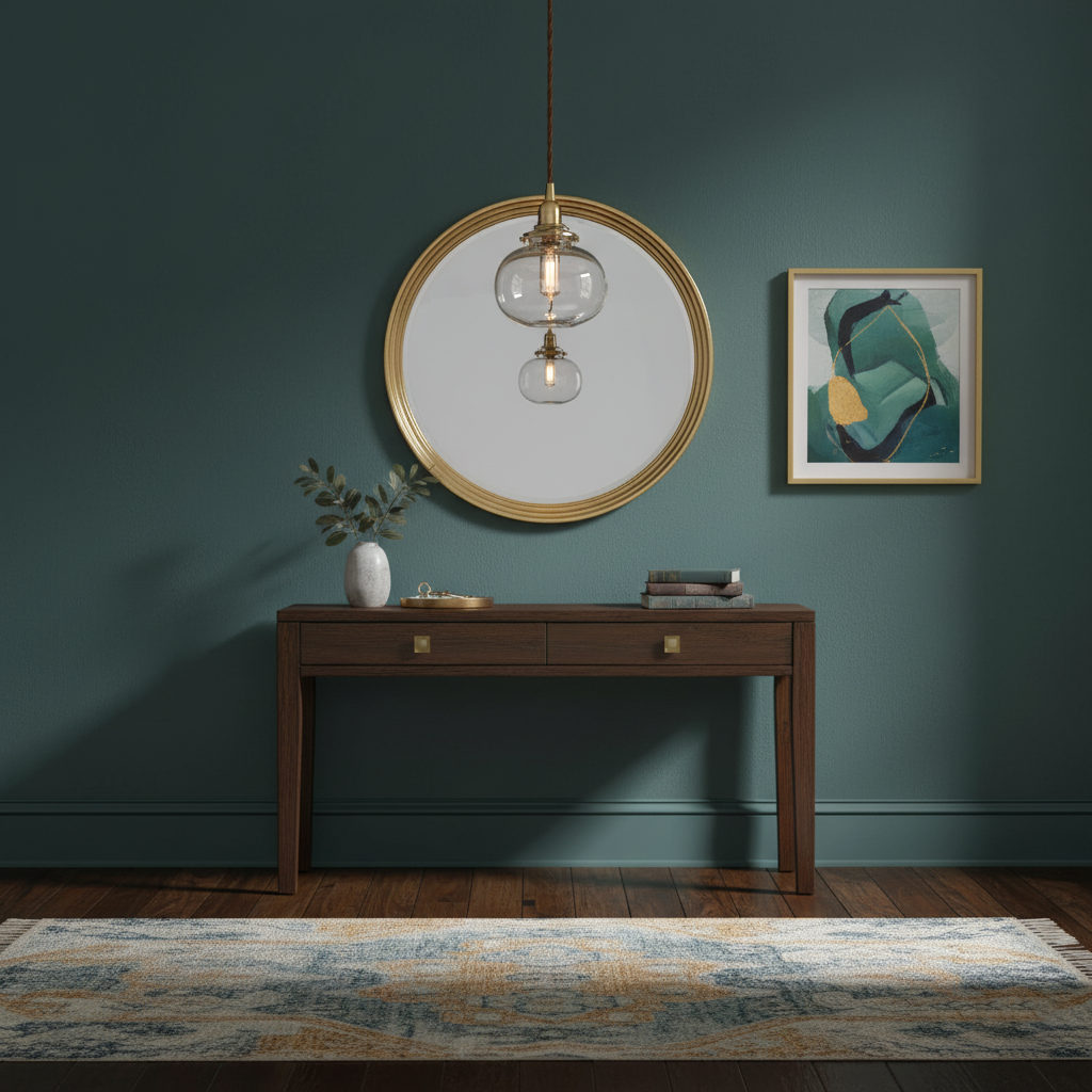 5 tum pendellampa med glaskupa - vintage-mässing, justerbar