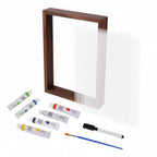 Wooden baby memory frame with soft non-toxic clay for preserving handprints and footprints - Euroselle