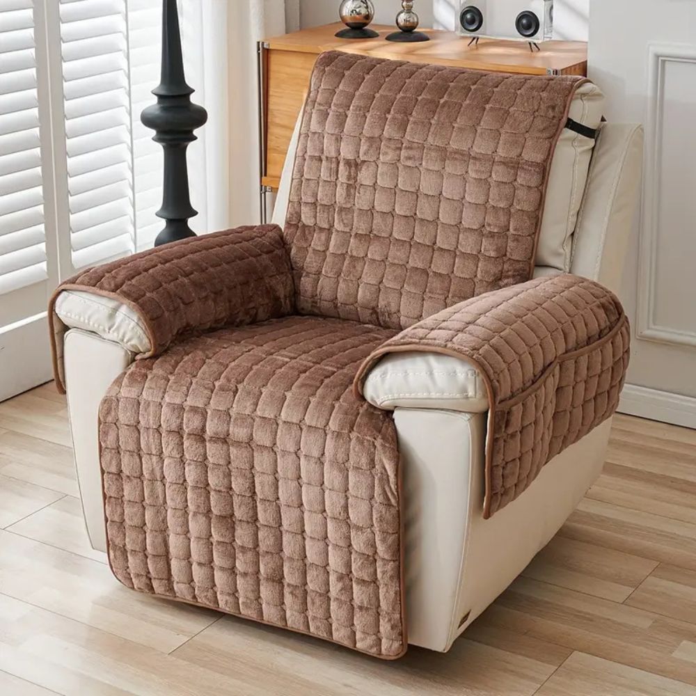 Protective Microfiber Recliner Cover with Stretch Fit Design - Euroselle