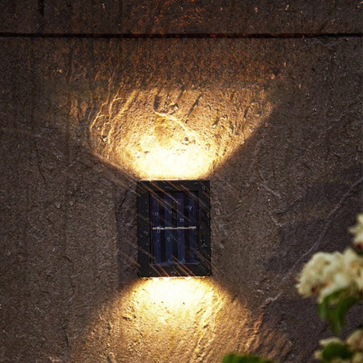 Solar LED Wall Lights, Waterproof Outdoor Lighting with Automatic On/Off - Euroselle