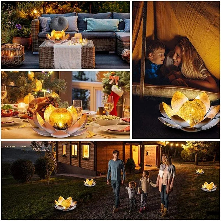 Solar Lotus Lamp for Elegant Outdoor Ambience - Euroselle
