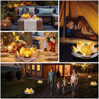 Solar Lotus Lamp for Elegant Outdoor Ambience - Euroselle