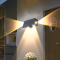 Solar-Außenwandleuchte, ABS, IP65, wasserdicht, intelligente Sensorbeleuchtung | Euroselle