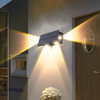 Solar-Außenwandleuchte, ABS, IP65, wasserdicht, intelligente Sensorbeleuchtung | Euroselle