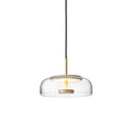 Aureline Brass Glass Solar LED Pendant Light Interior
