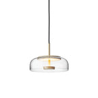 Aureline Brass Glass Solar LED Pendant Light Interior