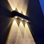 Wandleuchte Solar Außen LED doppelte Richtung IP65 Aluminium | Euroselle