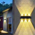 Wandleuchte Solar Außen LED doppelte Richtung IP65 Aluminium | Euroselle