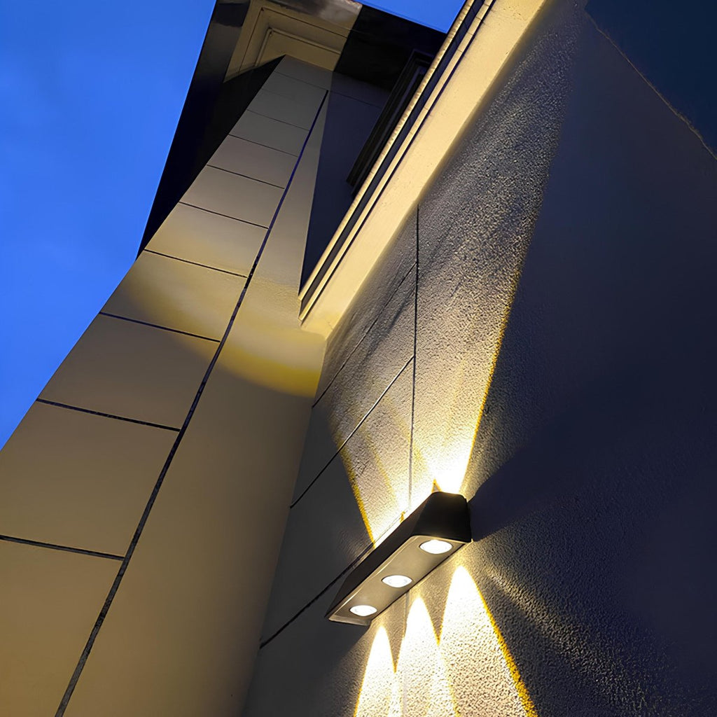 Wandleuchte Solar Außen LED doppelte Richtung IP65 Aluminium | Euroselle