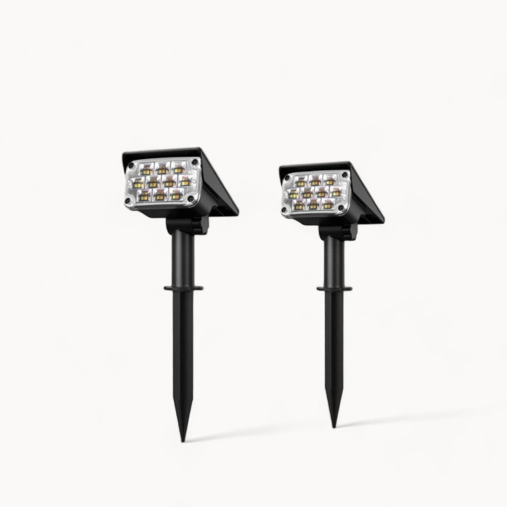 Solar-Spotlight, Außenlicht, kabellos, kompakt, automatisch solarbetrieben | Euroselle