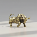 Solid Brass Bull Figurine Handcrafted Symbol of Strength and Prosperity - Euroselle
