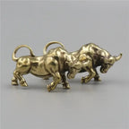 Solid Brass Bull Figurine Handcrafted Symbol of Strength and Prosperity - Euroselle