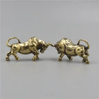 Solid Brass Bull Figurine Handcrafted Symbol of Strength and Prosperity - Euroselle